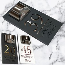 Hausnummernschilder Laser personalisierte Hausschilder LED Solarlicht Türschilder