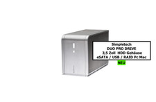 Simpletech DUO PRO DRIVE 3,5 Zoll  HDD Gehäuse  eSATA / USB / RAID Pc Mac | NEU