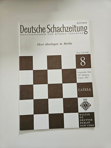 Deutsche schachzeitung 1983 - deutsche, 08/1983