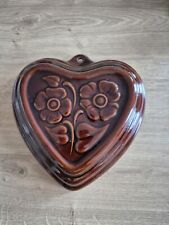 vintage Backform Keramik  Germany Herz Puddingform Wanddeko Landhaus 