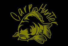 Carp Hunter Aufkleber Auto Style Sticker JDM LKW Bike Angeln Karpfen Fisch Fish