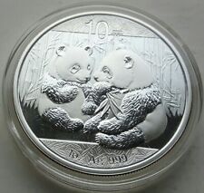 China: 10 Yuan 2009, Panda, BU - Stempelglanz, (LiKa06/05-07), orig. gekapselt.