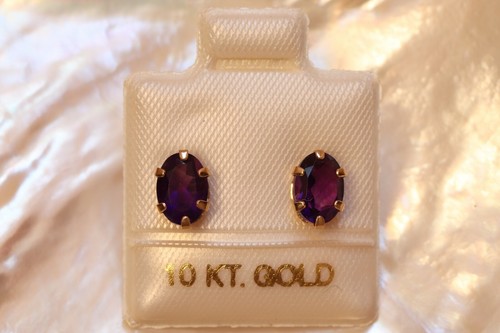 Feinste amethyst ohrstecker - amethyst,
