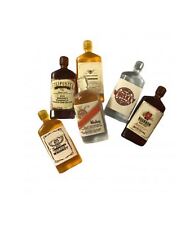 Puppenstube Vintage Whisky Flaschen 6er Set Miniatur Kneipe Bar Zubehör 1:12