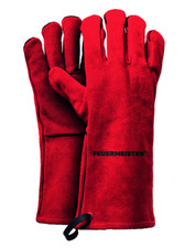 FEUERMEISTER Grillhandschuhe aus Leder rot, 1 Paar, Gr. 10