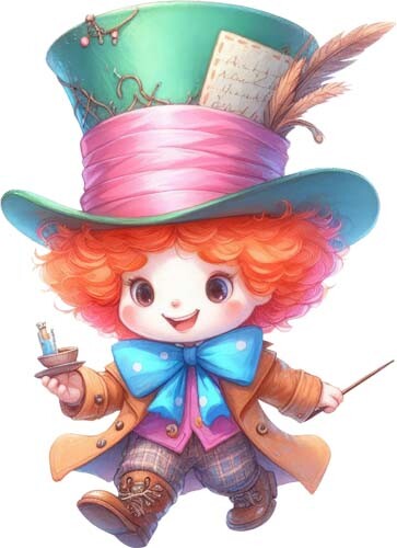 Bunte magische baby clown - bunte,