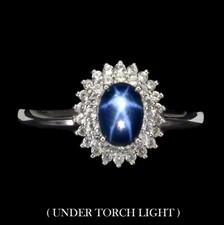 Ring Sternsaphir Weißtopas