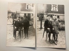 ~1910 2x altes Foto Kinder Portrait Siegen Siegerland