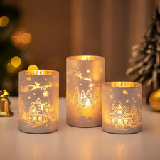 Weihnachten Windlicht Glas