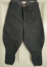 Vintage The Linden Tuff as Steel Derby Tweed Reithose Reithose 35" Taille ungetragen