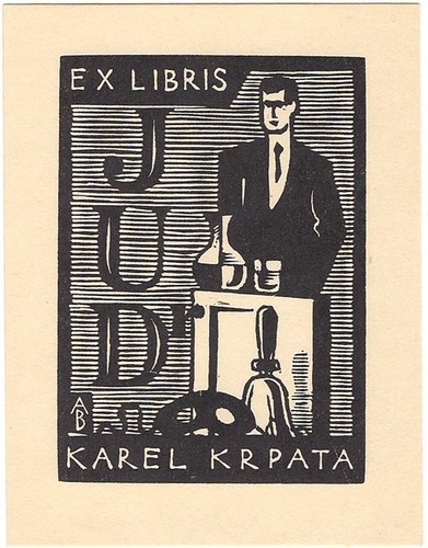 Antonin burka exlibris für - antonin,