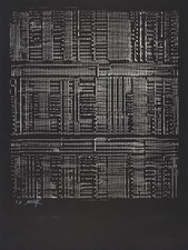 Heinz Mack handsigniert nummeriert Siebdruck Kleine Mathematik - Spiegelstruktur