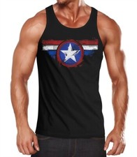 Herren Tank-Top Amerika Flagge Stern Roger Captain Muskelshirt Muscle Shirt