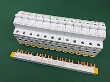 12 Schneider Sicherung Schutzschalter Sicherungsautomat B16 + Phasenschiene SET 