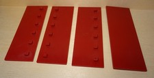 F647 Fischertechnik 38251 Statik 4 Bauplatten 30x90 mit 6 Zapfen dunkelrot