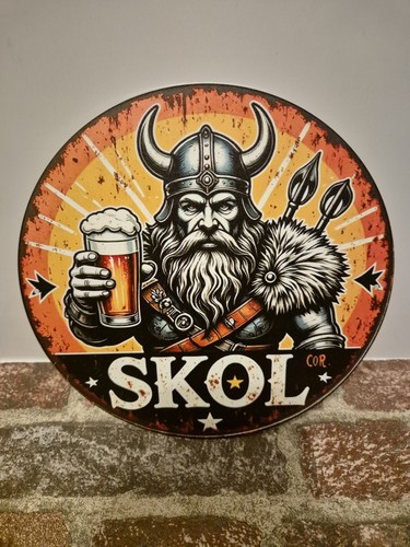 Skol bier retro - bier, schild