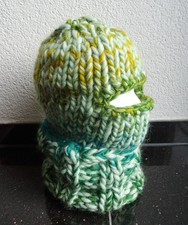 Sehr dicke Balaclava  Grobstrick kein Mohair  100% Wolle Rollkragen Handstrick