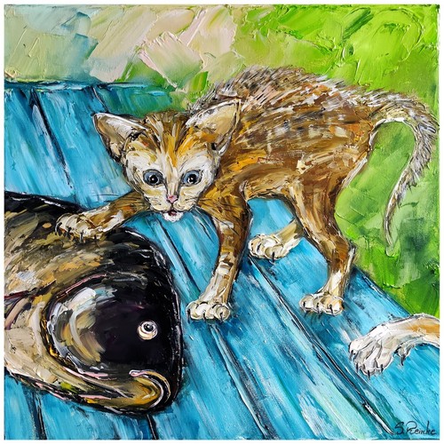 ölbild tiere 50x50x2 - Ölbild, cm