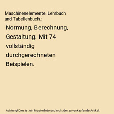 Maschinenelemente. Lehrbuch
