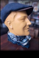 Herren  Schaufenster Dekoration Kopf Büste für Hüte & Mutzen ALT ANTIK