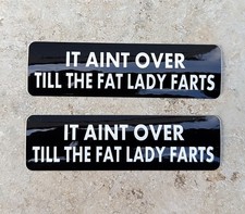 It Ain`t Over...2 Pcs.Aufkleber Decals Stickers USA Helmaufkleber Harley