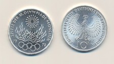 10 Mark Gedenlmünze Spiele der XX. Olympiade München 1972 Silber