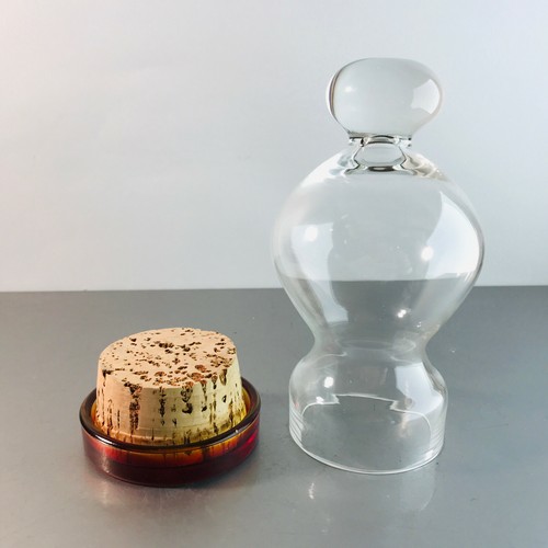 Glashaube mit platte aus glas - mit,