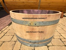 100L PFLANZKÜBEL BLUMENKÜBEL MINITEICH WEINFASS FAß HOLZFAß KÜBEL TROG  BOTTICH