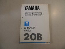 Werkstatthandbuch Yamaha Außenborder 20 PS  manuel d entretien Ausgabe 12.1979