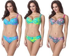 Feba Damen Bikini Set Figurformender Damen Push Up Stretch Polyamid Sommermode