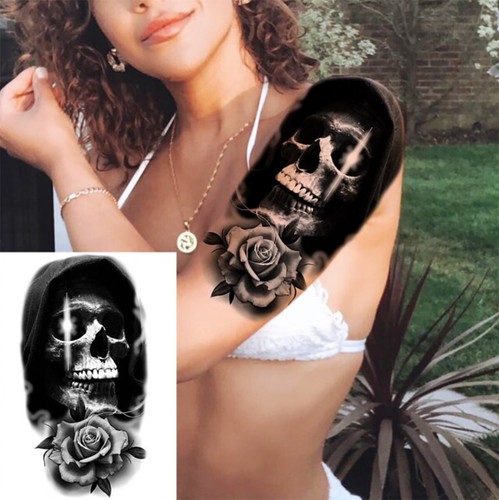 Temporäres tattoo skull - temporäres,