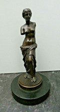 (9603) Alte Bronzefigur antike Darstellung römische / griechische Statue Frau