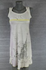 Damen Sommer Kleid Strand weiß gelb mit Motiv Gr. S von Soggo Collection