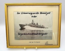 DDR NVA Volksmarine Ehrengeschenk Foto Torpedoschnellboot Erinnerung Dienstzeit