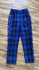 Versace stoffhose kariert blau - versace,