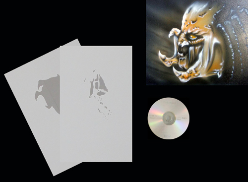 Airbrush schablone stencil - airbrush,