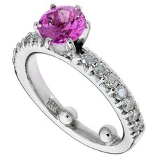 14K Weißgold Diamant Ring