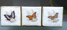 Ars Design : 3 Kacheln/Fliesen "Schmetterlinge zum Aufhängen -   10 x 10 cm