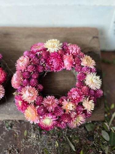 Trockenblumenkranz - 16, –