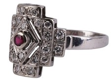 Antiker art deco rubin - antiker,