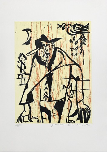 Naumann mann mit hut 2003 - naumann,, hut.