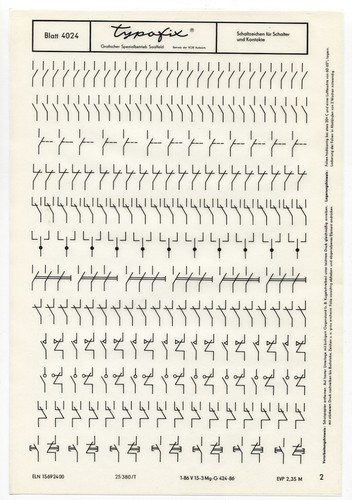 Typofix 4024 schaltzeichen - 4024, |