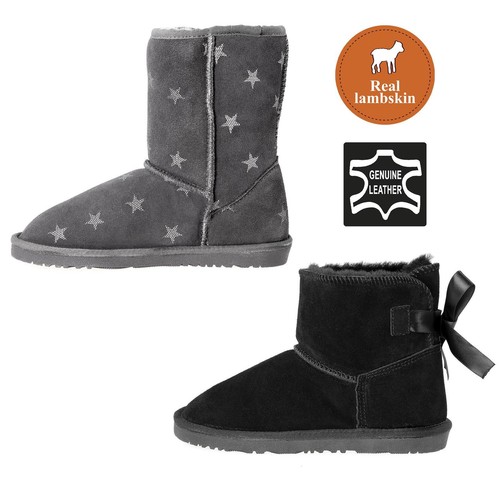 Mädchen lammfell boots - mädchen,