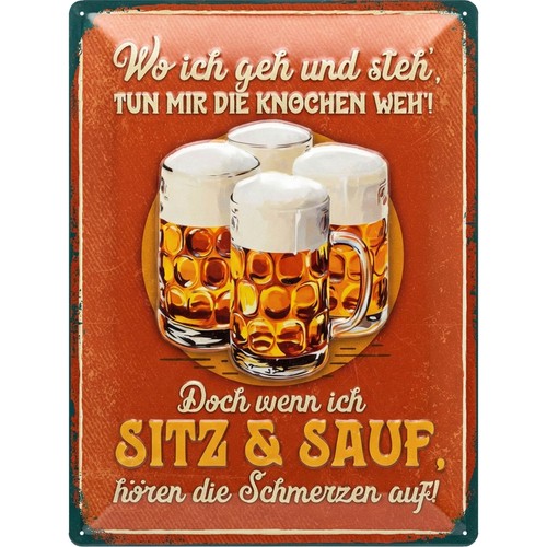 Retro blechschild bier lustige - bier,