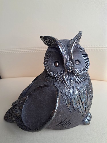 Eule figur keramik ton - -,