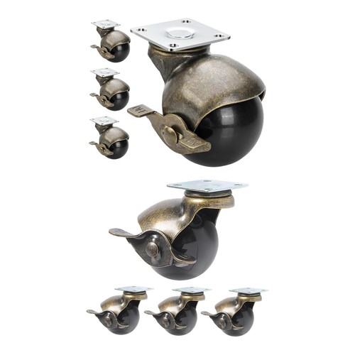 Kugelrollen 4er set mit bremse - kugelrollen,