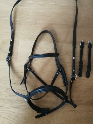 Leder kombi zaum schwarz - leder-kombi-zaum,,
