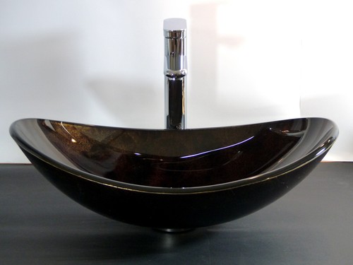 Aufsatz glas waschbecken oval - waschbecken,