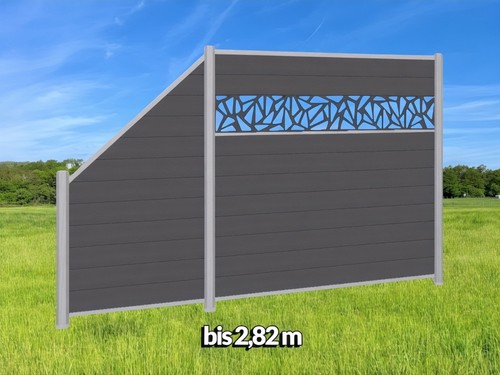 Wpc sichtschutzzaun anthrazit - wpc,