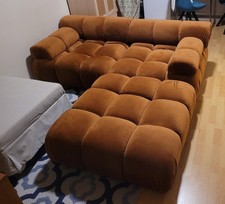 Eckcouch elemente orangebraun - eckcouch,